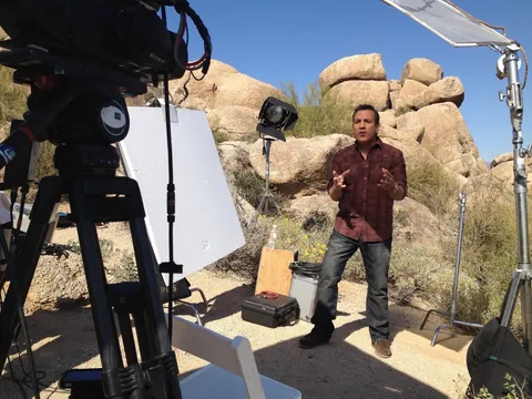 Leo Quinones on camera